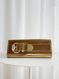 Metallic Buckle Clutch