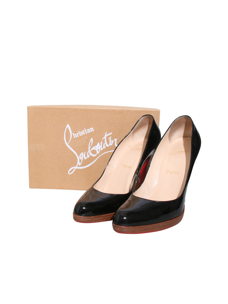 Patent Leather Round Toe Pumps