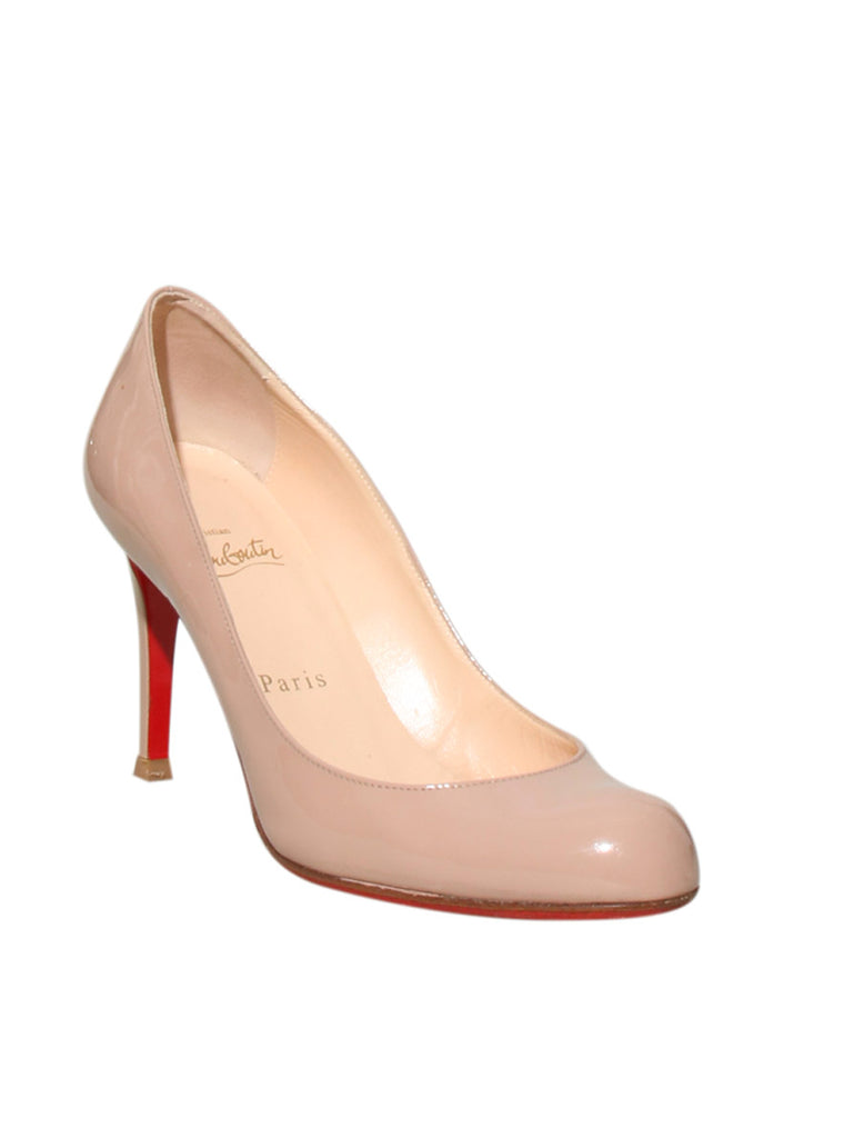 Round Toe Patent Leather Pumps