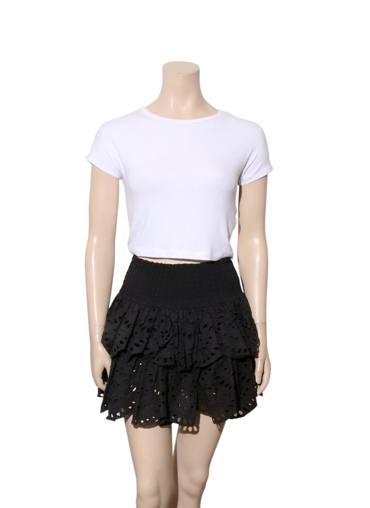 Eyelet Ruffle Skirt