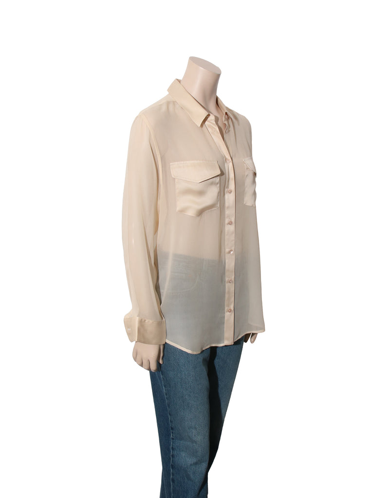 Sheer Button Down Shirt