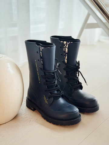 Leather Cone Heel Booties