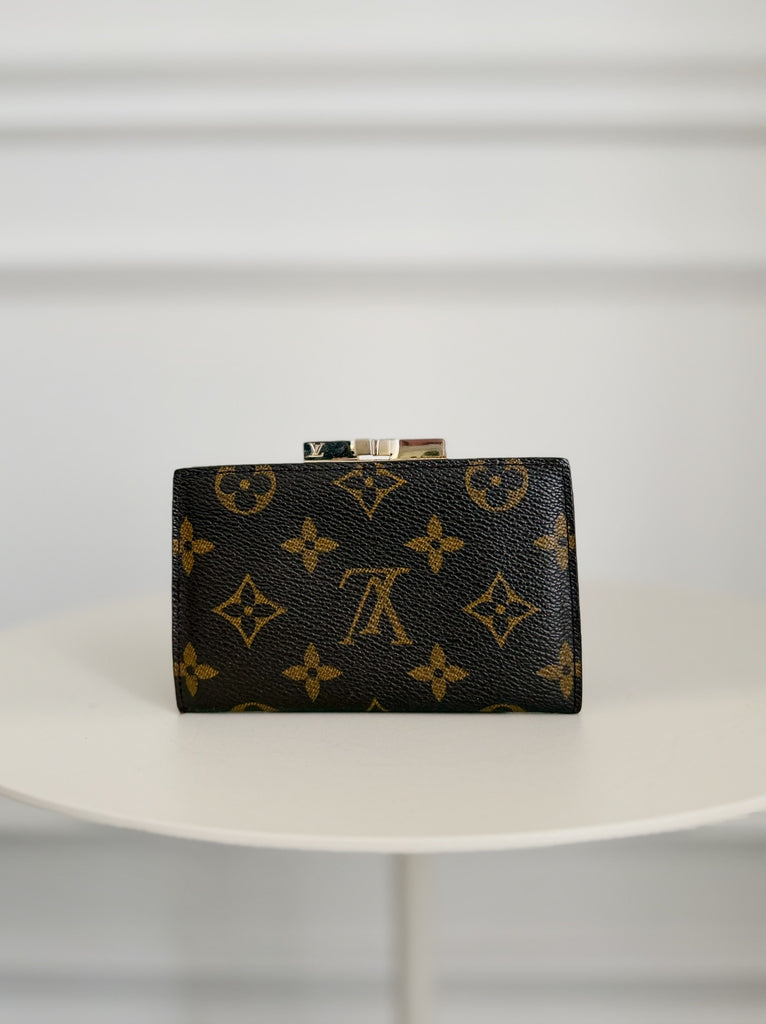 Monogram Kiss Lock Coin Pouch