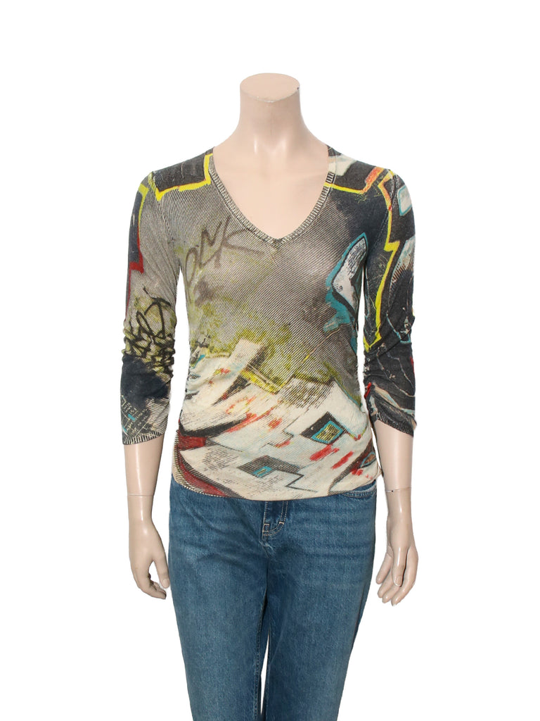 Vintage Printed Sweater