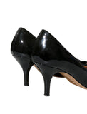 Patent Leather Round Toe Pumps