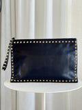 Rockstud Leather Clutch Bag