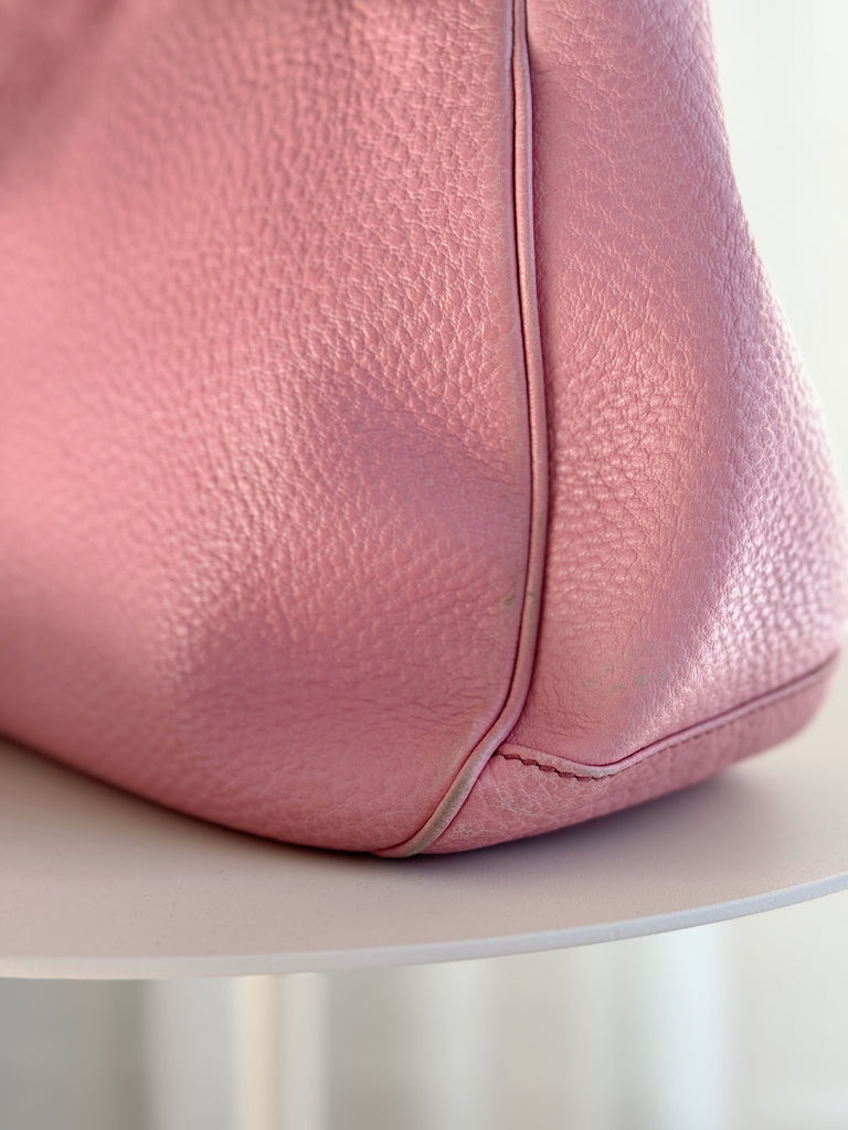 Nailhead Bamboo Shoulder Bag