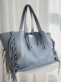 Leather Fringe Tote