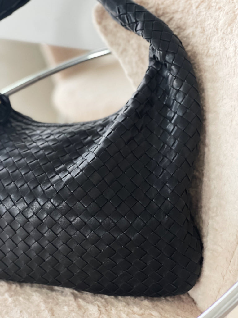 Vintage Intrecciato Leather Hobo