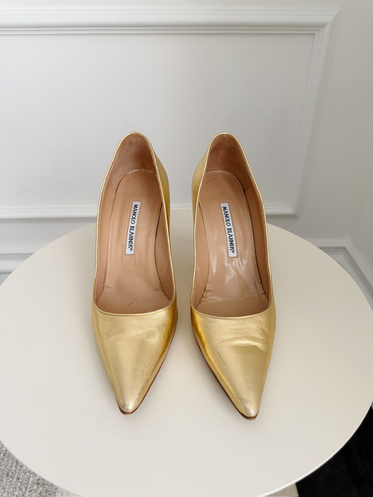 Metallic Leather Pumps