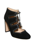 Suede Round Toe Lace Up Shoes