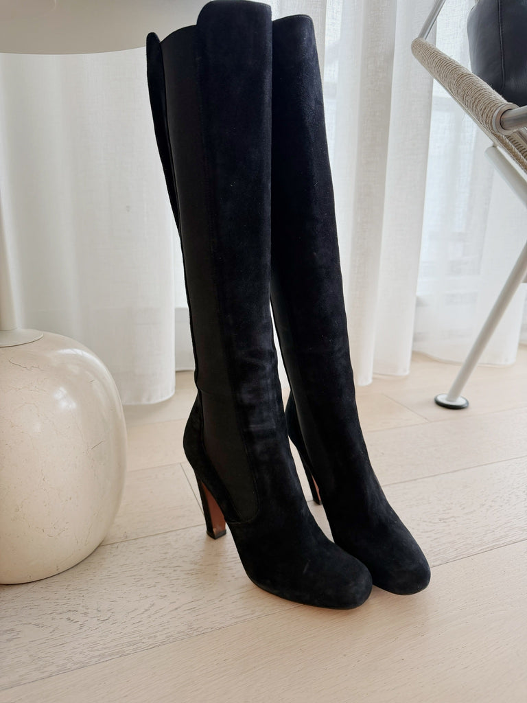 Suede Knee High Boots