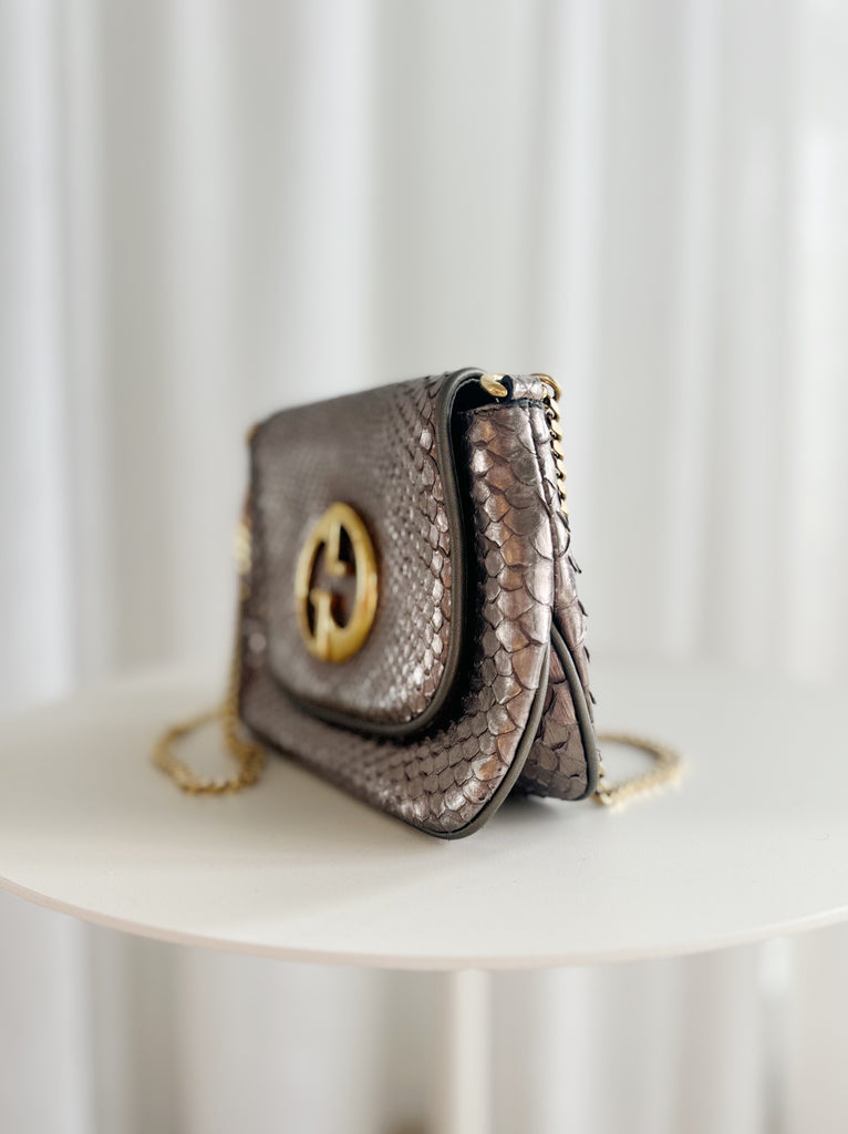 Snakeskin Small 1973 Chain Shoulder Bag