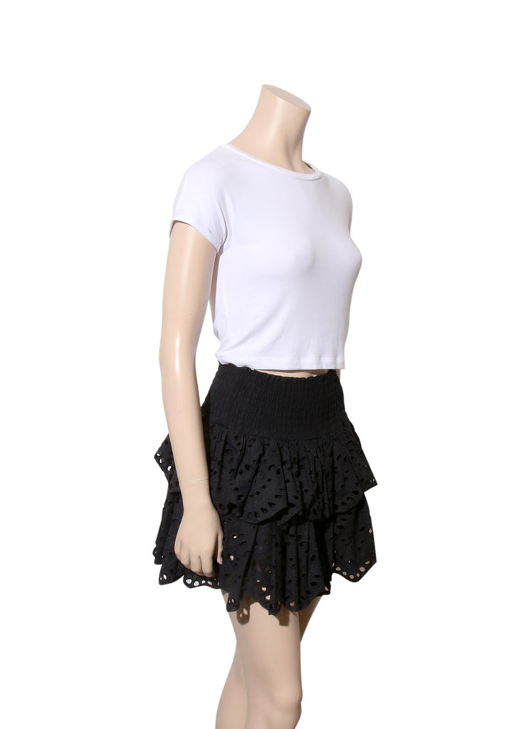 Eyelet Ruffle Skirt