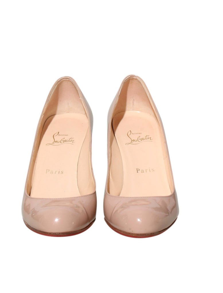 Round Toe Patent Leather Pumps