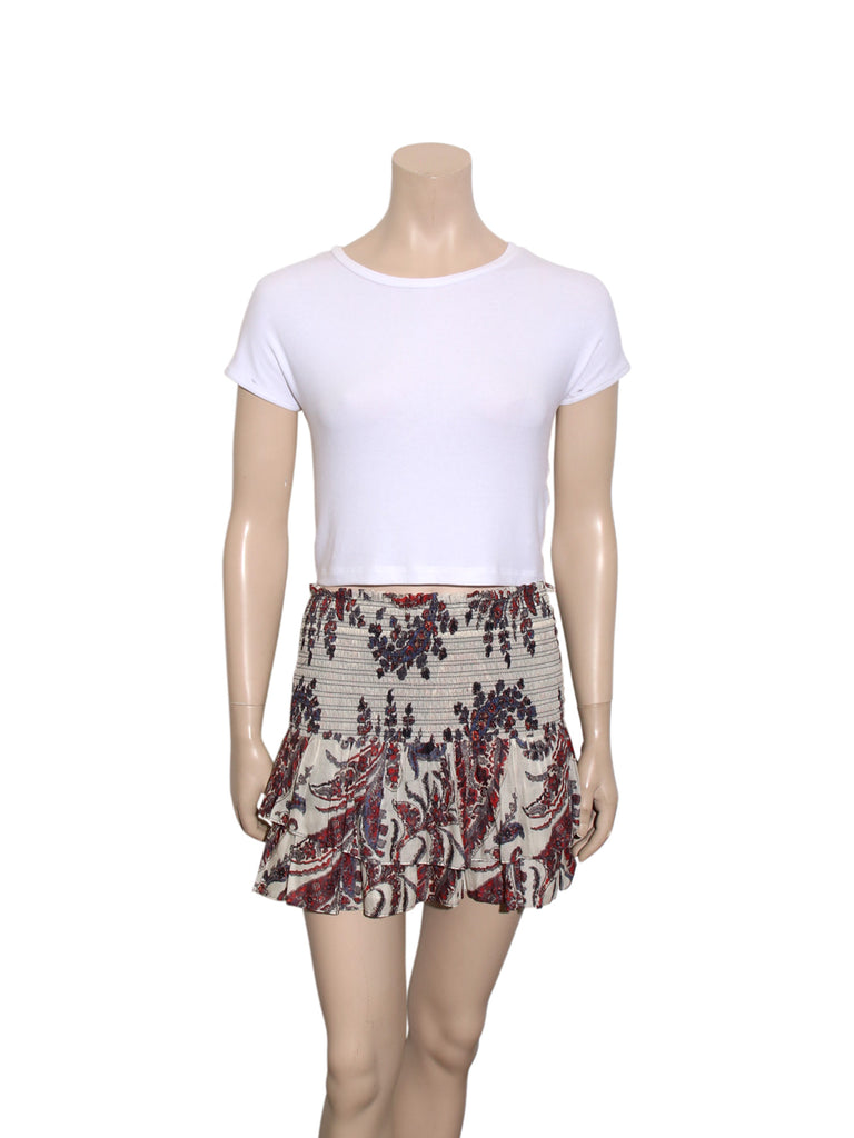 Printed Cotton Elastic Skirt