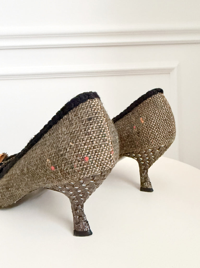 Vintage Tweed Pumps