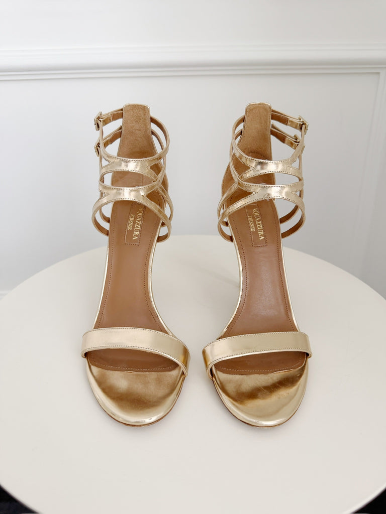 Leather High Heel Sandals