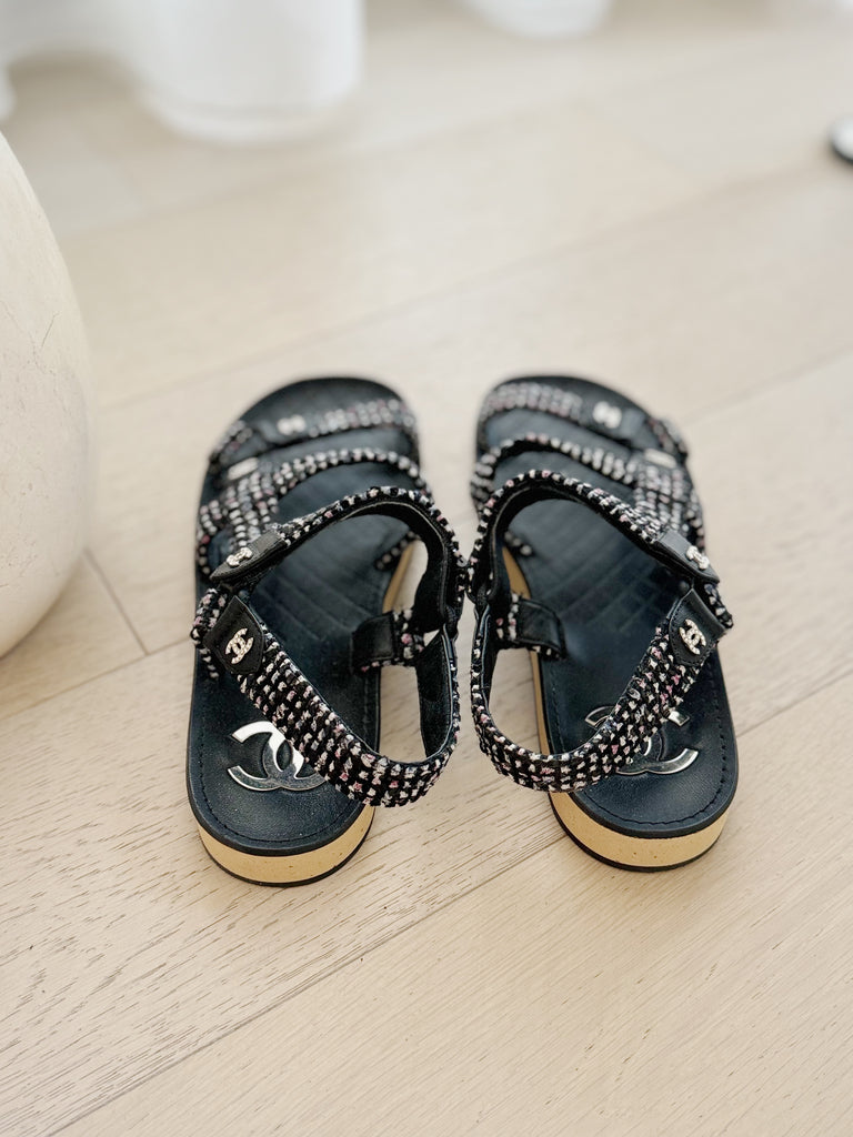 Tweed Dad Sandals
