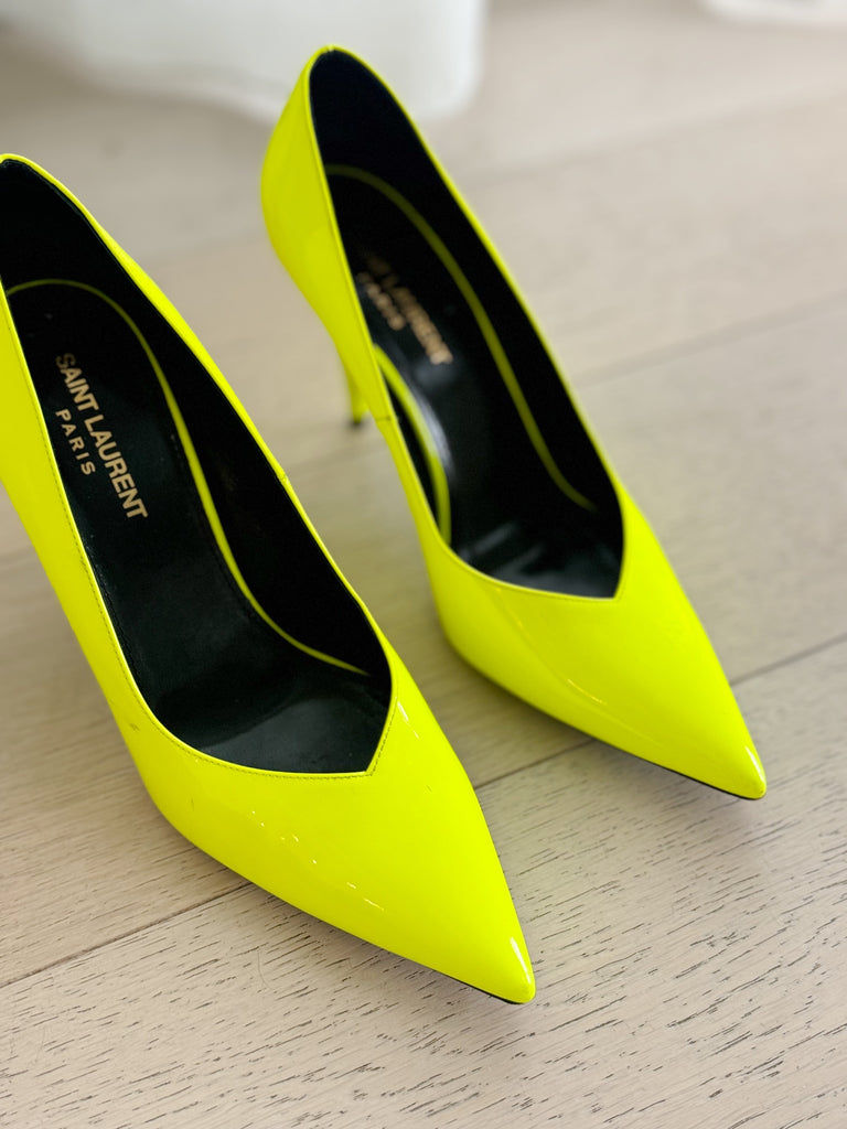 Patent Leather Neon Pumps