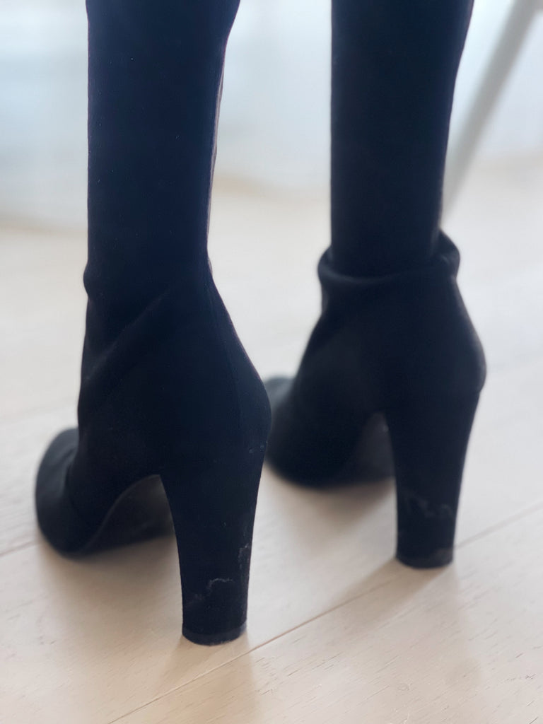 Suede Thigh-High Boots