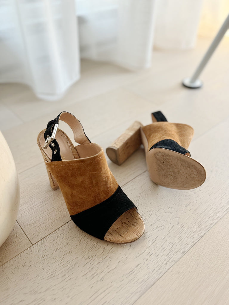 Suede Slingback Sandals