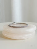 Icon 7.5MM Silver Classic Chain Bracelet With Pavé Black Sapphire no