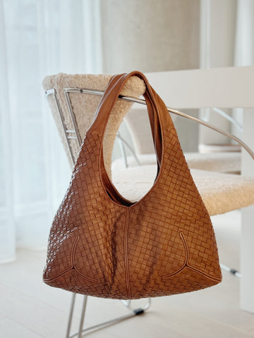 Vintage Intrecciato Leather Hobo