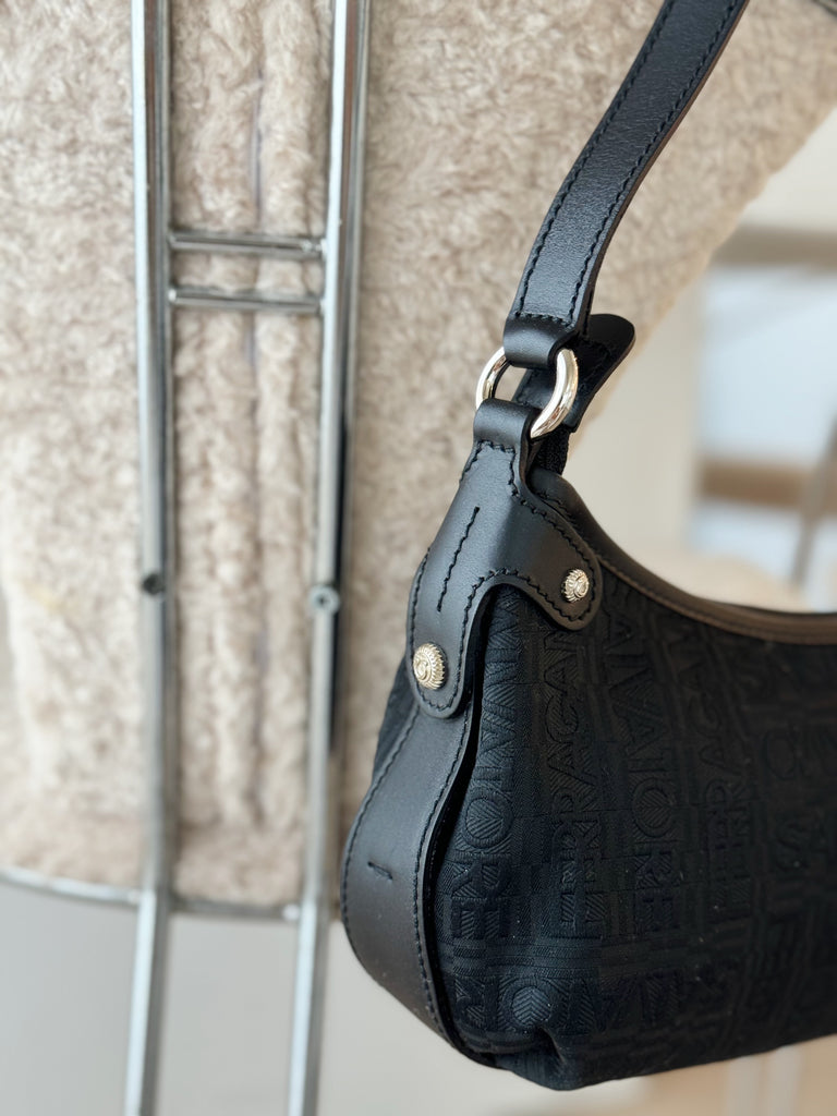 Canvas and Leather Shoulder Bag