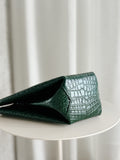Crocodile Embossed Doll Top Handle Bag