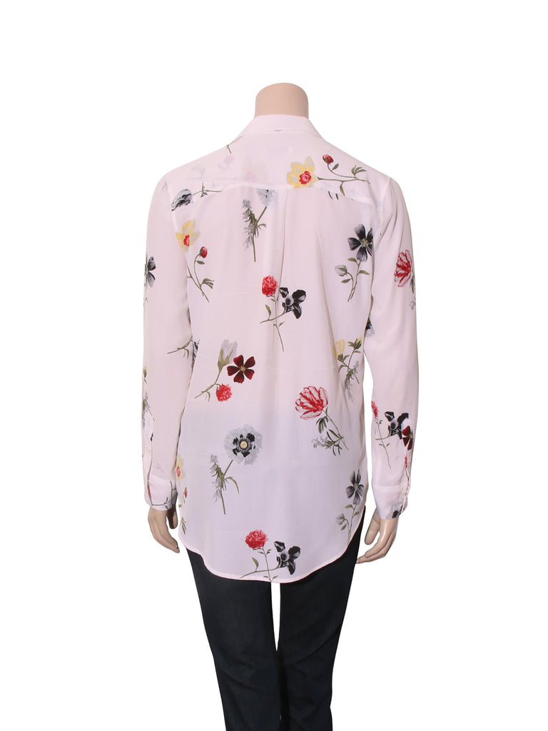 Silk Floral Button Down Shirt