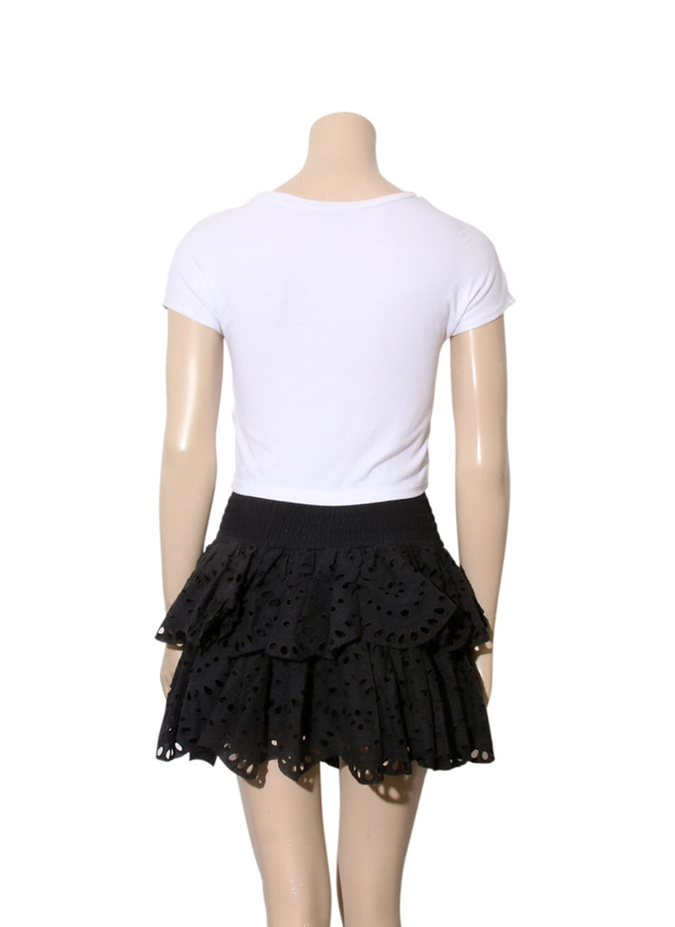 Eyelet Ruffle Skirt