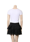 Eyelet Ruffle Skirt