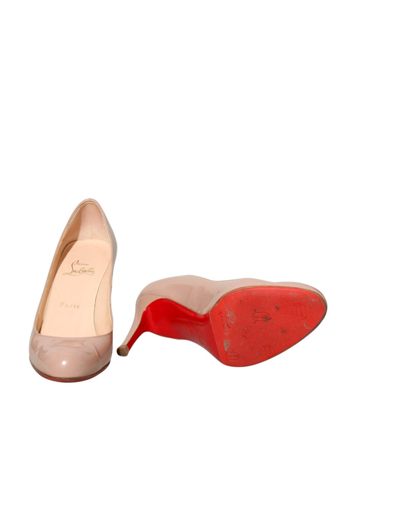 Round Toe Patent Leather Pumps