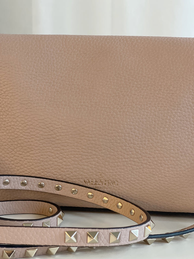 Leather Rockstud Cross Body Bag