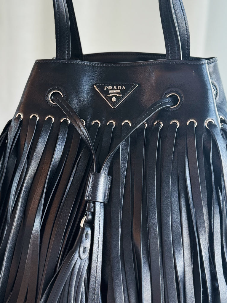 Fringe Leather Shoulder Bag