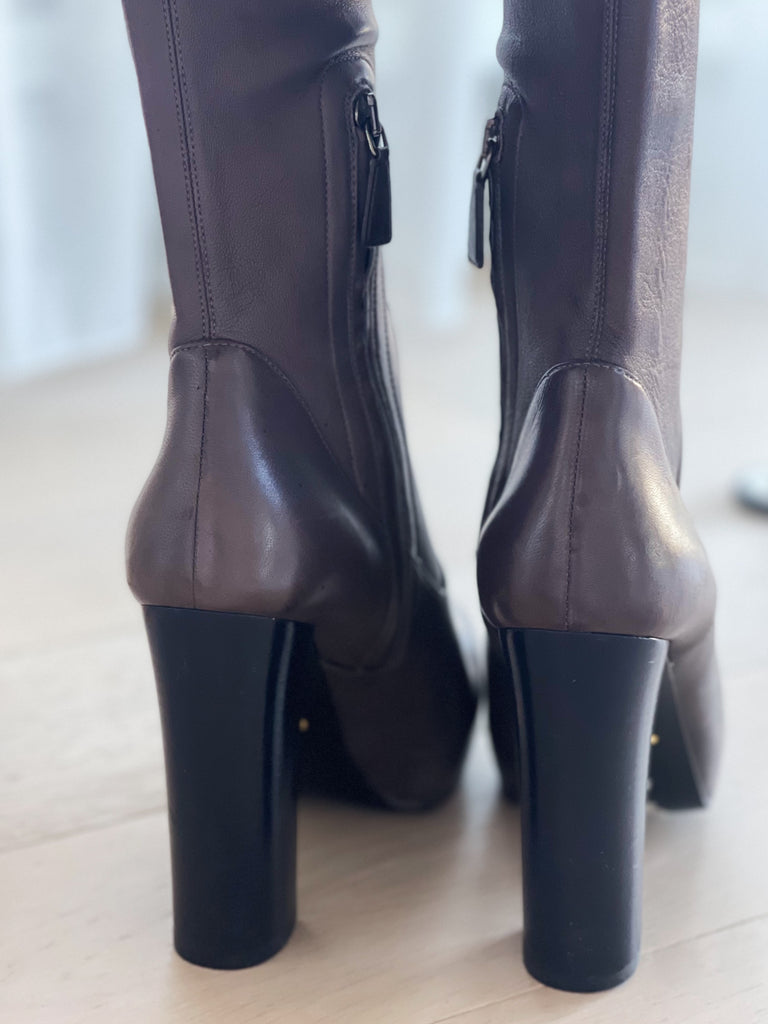 Leather Thigh-High Boots