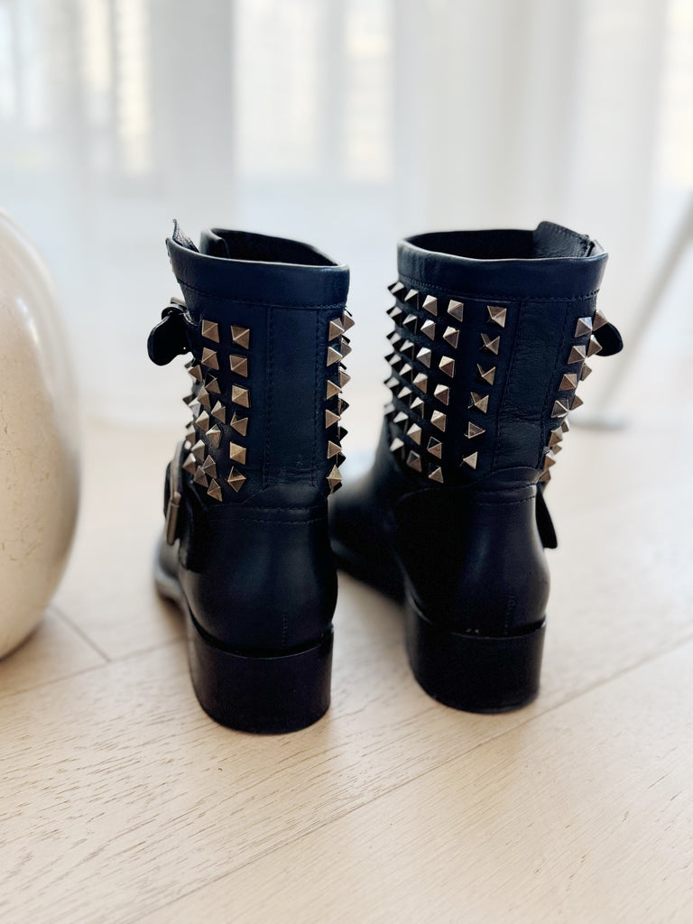 Rockstud Leather Boots