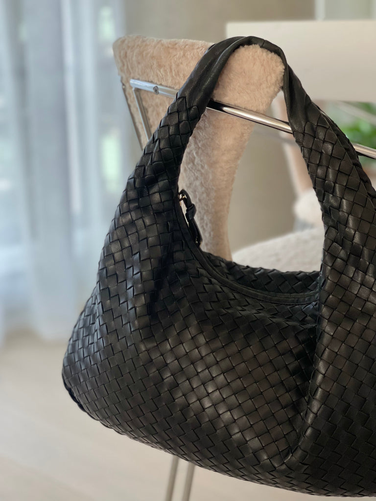 Vintage Intrecciato Leather Hobo