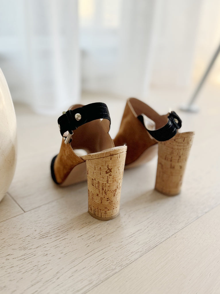 Suede Slingback Sandals