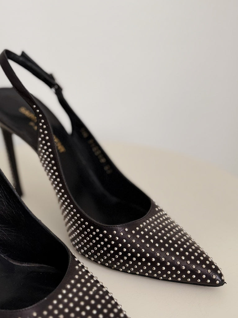 Studded Slingback Pumps