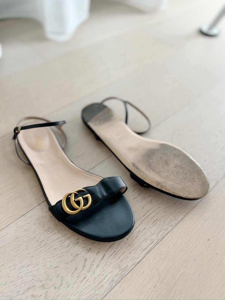 Leather Marmont Flat Sandals