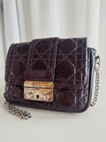 Cannage Patent Leather Cross Body Bag