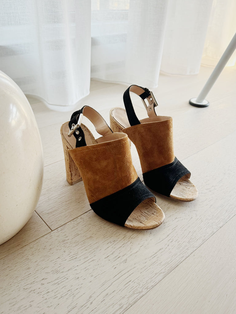 Suede Slingback Sandals