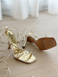 Rockstud Lace-Up Sandals