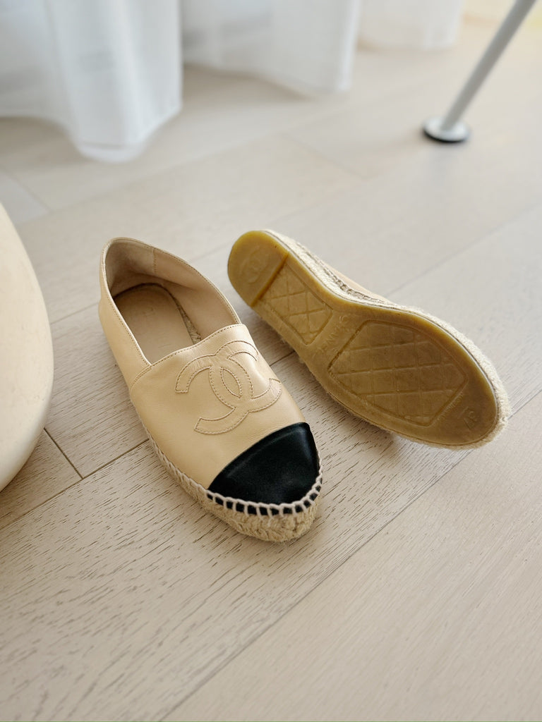 Leather Logo Espadrilles