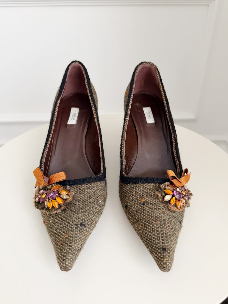Vintage Tweed Pumps