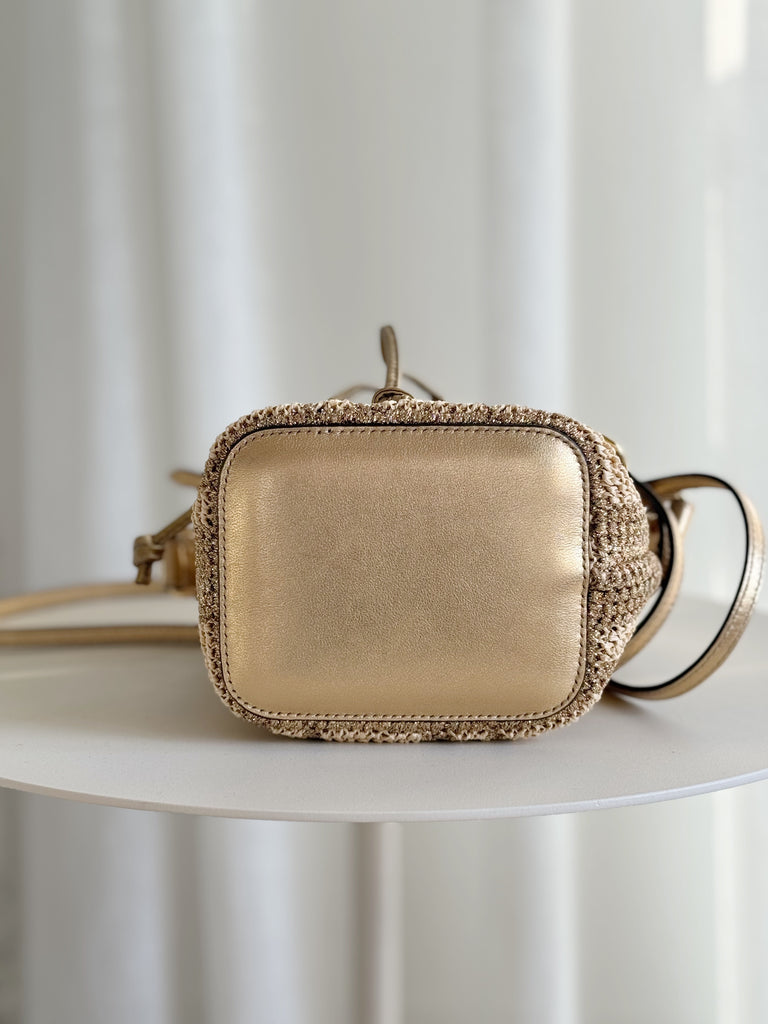 Raffia Mini Mon Tresor Bucket Bag