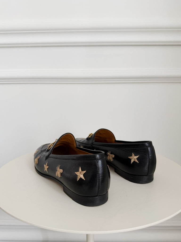 Leather Embroidered Loafers