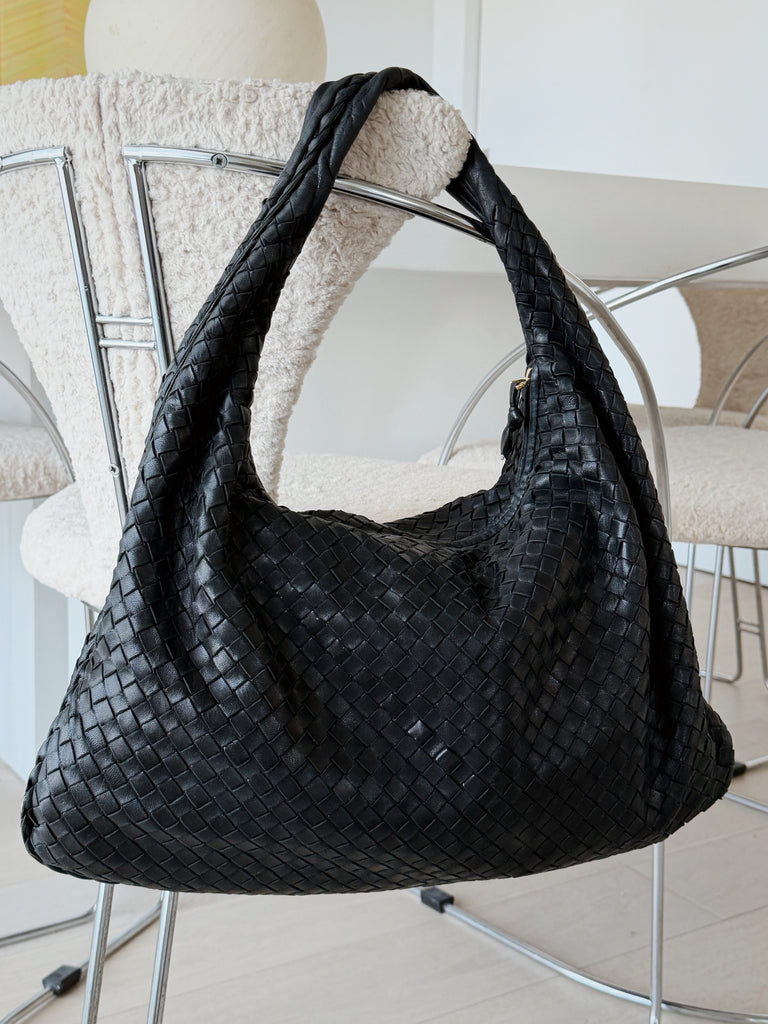 Vintage Intrecciato Leather Hobo